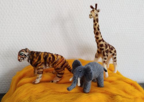 Safari: Tiger, Giraffe, Elefant - gleich erkannt! (Nadelfilzen, 10-14 Jahre)