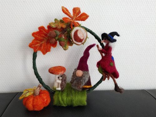 Stimmungsvolle Herbstdekoration - Nadelfilzen für Erwachsene