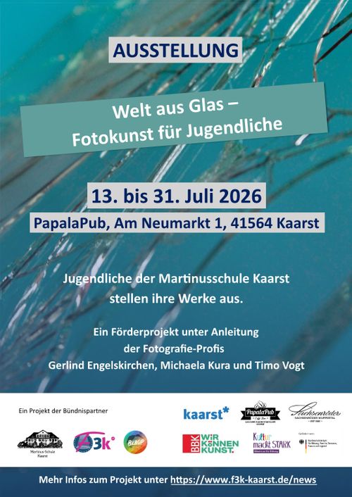 VERNISSAGE: Welt aus Glas – Ein Kunstprojekt für Jugendliche