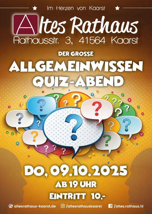 Der große Allgemeinwissen Quizabend