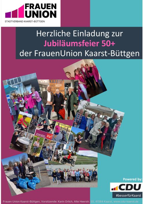 Jubiläumsfeier 50+ der FrauenUnion Kaarst-Büttgen