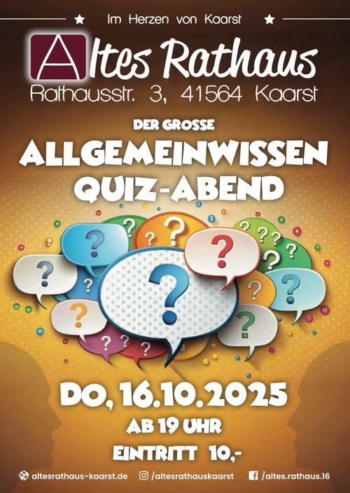 Der große Allgemeinwissen Quizabend